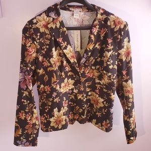 Notations Floral Blazer
